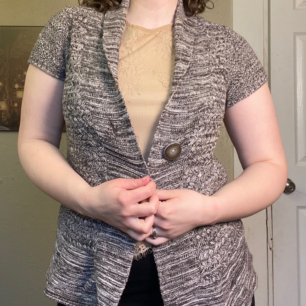 Christopher Banks Knitted Short Sleeve Cardigan